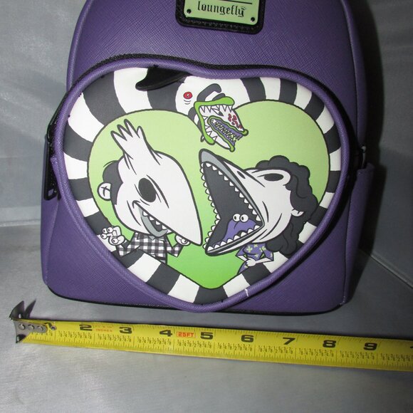 Loungefly Beetlejuice Love Purple Mini Backpack New With Tags - Picture 2 of 6